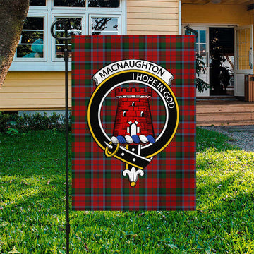 MacNaughton (McNaughton) Tartan Flag with Family Crest - Tartan Vibes Clothing