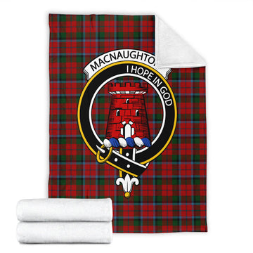 MacNaughton Tartan Blanket with Family Crest