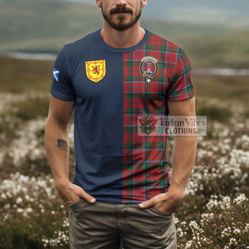 Tartan Vibes Clothing MacNaughton Tartan T-Shirt Alba with Scottish Lion Royal Arm Half Style