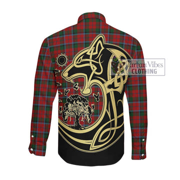 MacNaughton (McNaughton) Tartan Long Sleeve Button Shirt with Family Crest Celtic Wolf Style