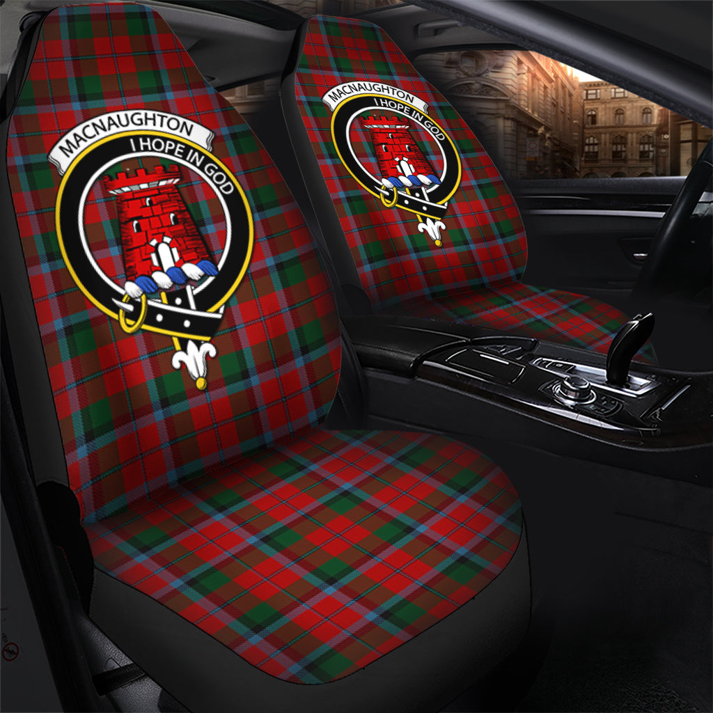 MacNaughton Tartan Car Seat Cover with Family Crest - Tartanvibesclothing