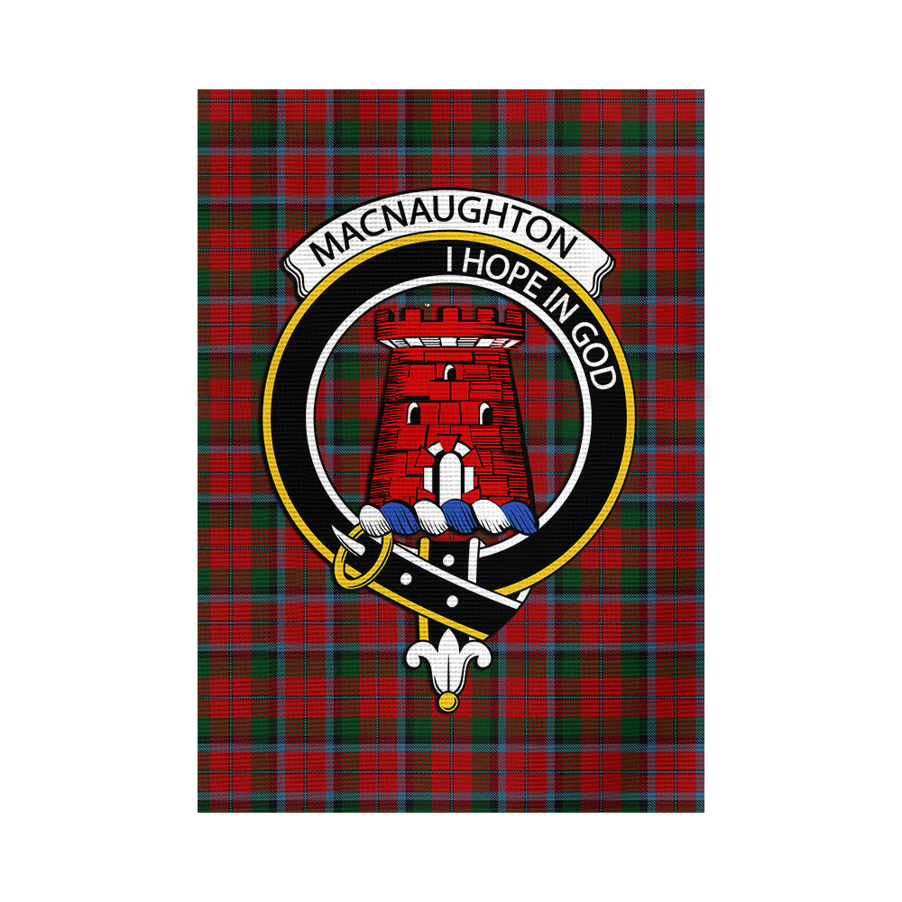 MacNaughton (McNaughton) Tartan Flag with Family Crest - Tartan Vibes Clothing