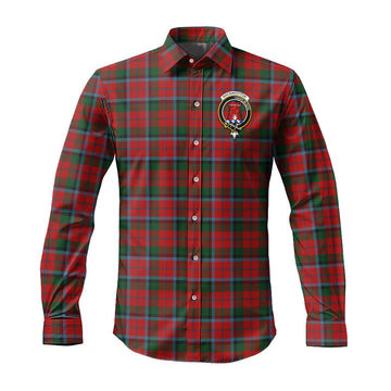 MacNaughton (McNaughton) Tartan Long Sleeve Button Up Shirt with Family Crest