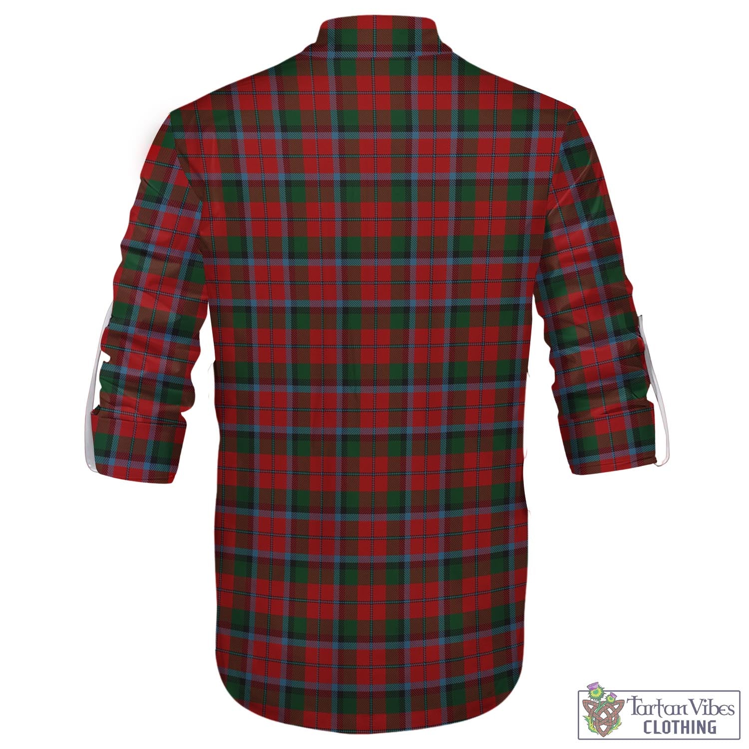Tartan Vibes Clothing MacNaughton Tartan Men's Scottish Traditional Jacobite Ghillie Kilt Shirt