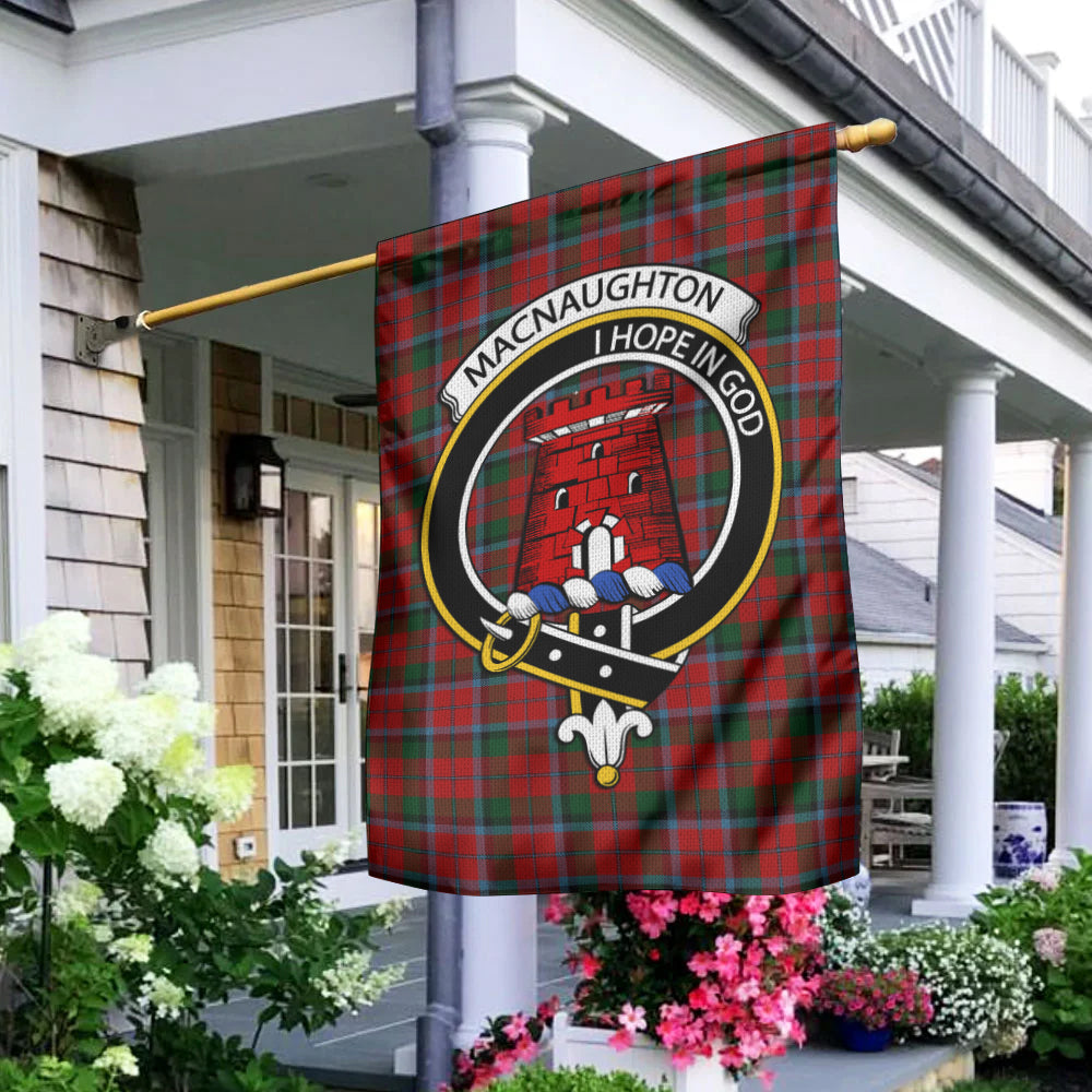 MacNaughton (McNaughton) Tartan Flag with Family Crest - Tartan Vibes Clothing
