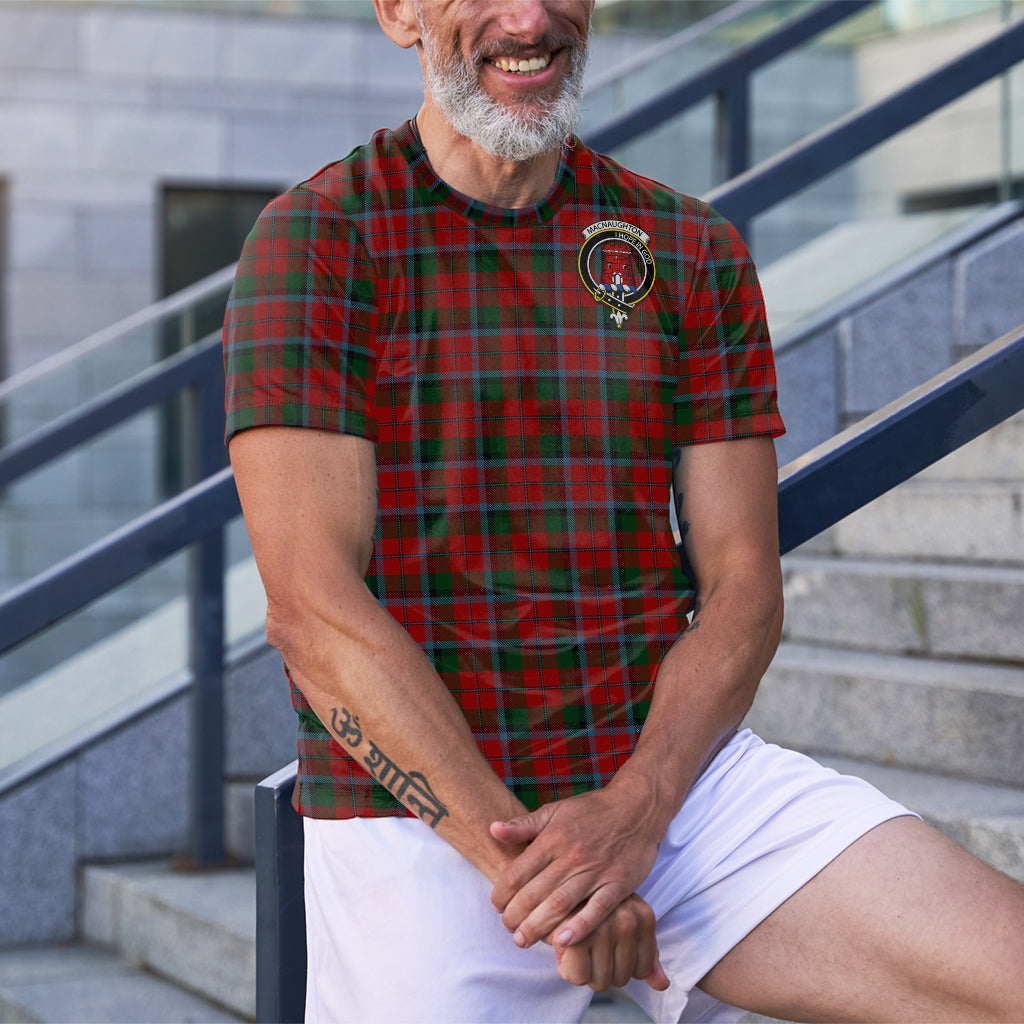 MacNaughton (McNaughton) Tartan T-Shirt with Family Crest - Tartan Vibes Clothing