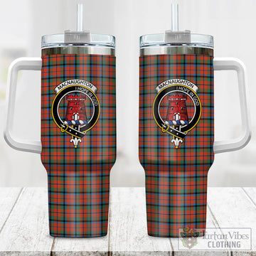 MacNaughton Ancient Tartan and Family Crest Tumbler with Handle