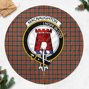 MacNaughton Ancient Tartan Christmas Tree Skirt with Family Crest
