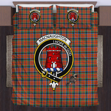 MacNaughton Ancient Tartan Bedding Set with Family Crest