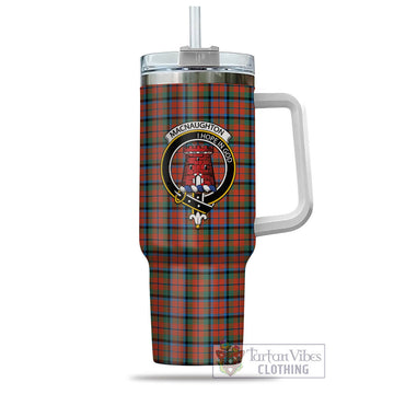 MacNaughton Ancient Tartan and Family Crest Tumbler with Handle