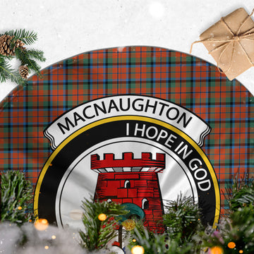 MacNaughton Ancient Tartan Christmas Tree Skirt with Family Crest