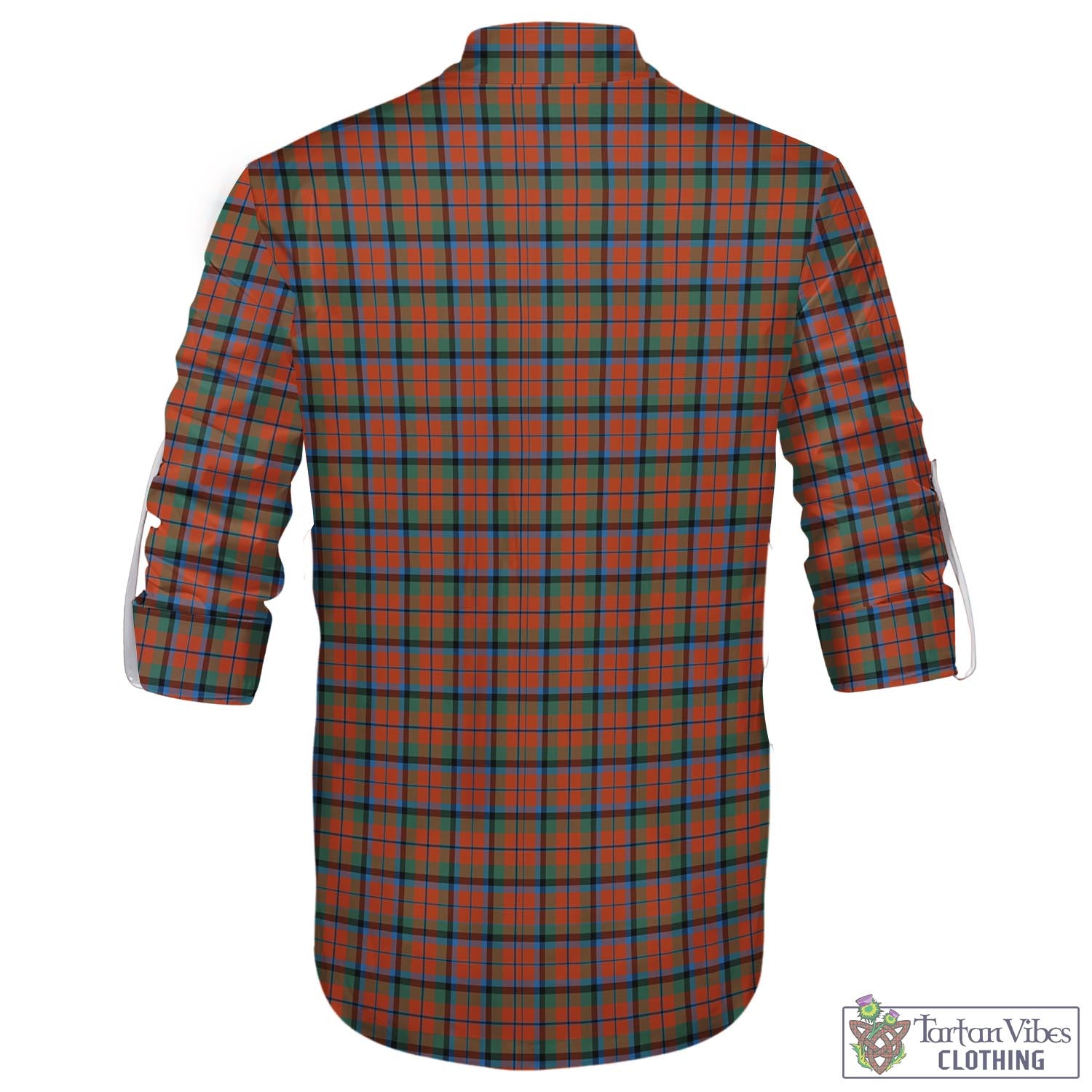 Tartan Vibes Clothing MacNaughton Ancient Tartan Men's Scottish Traditional Jacobite Ghillie Kilt Shirt