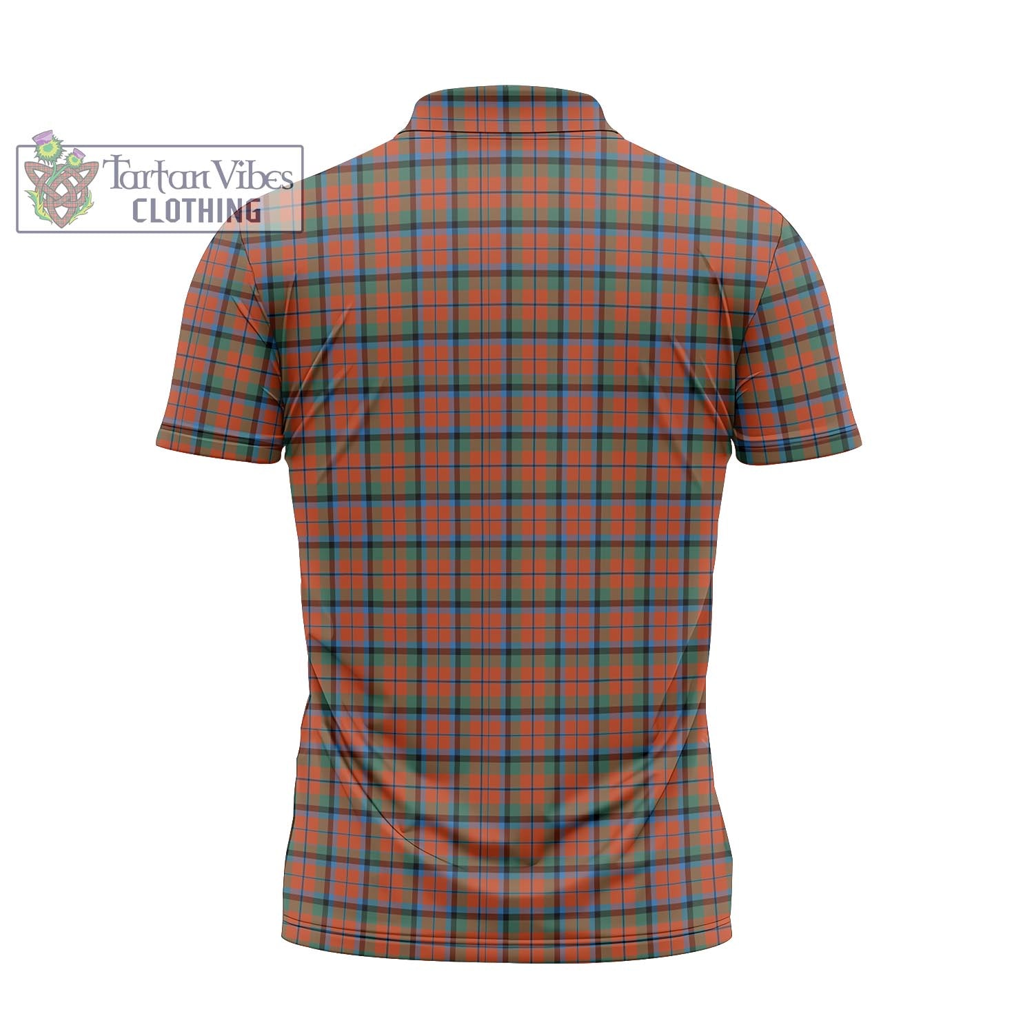 Tartan Vibes Clothing MacNaughton Ancient Tartan Zipper Polo Shirt with Family Crest