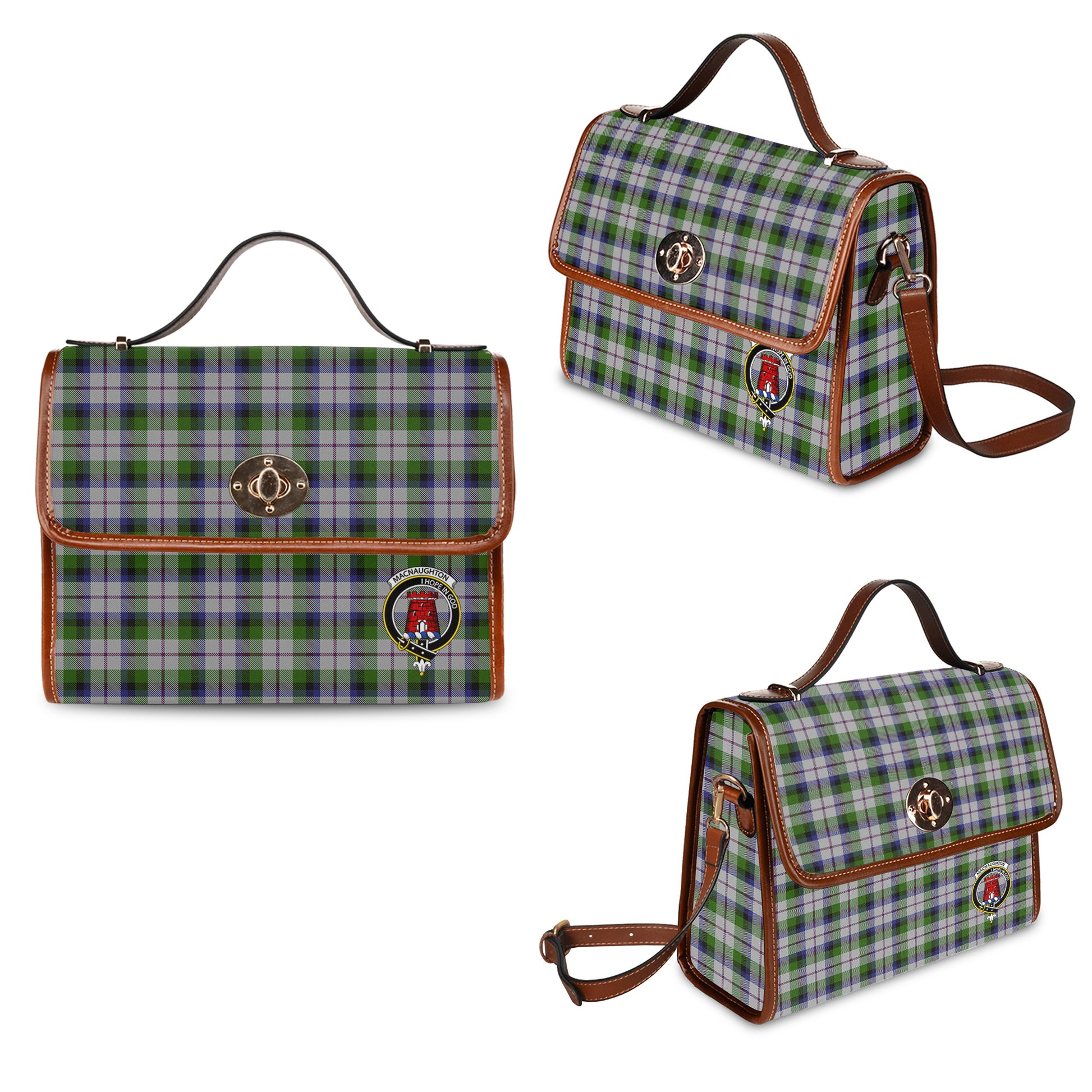 macnaughton-dress-tartan-leather-strap-waterproof-canvas-bag-with-family-crest