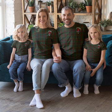 Macnaughton Hunting Tartan T-Shirt with Family Crest