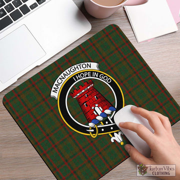 Macnaughton Hunting Tartan Mouse Pad with Family Crest