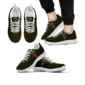 Macnaughton Hunting Tartan Sneakers with Family Crest