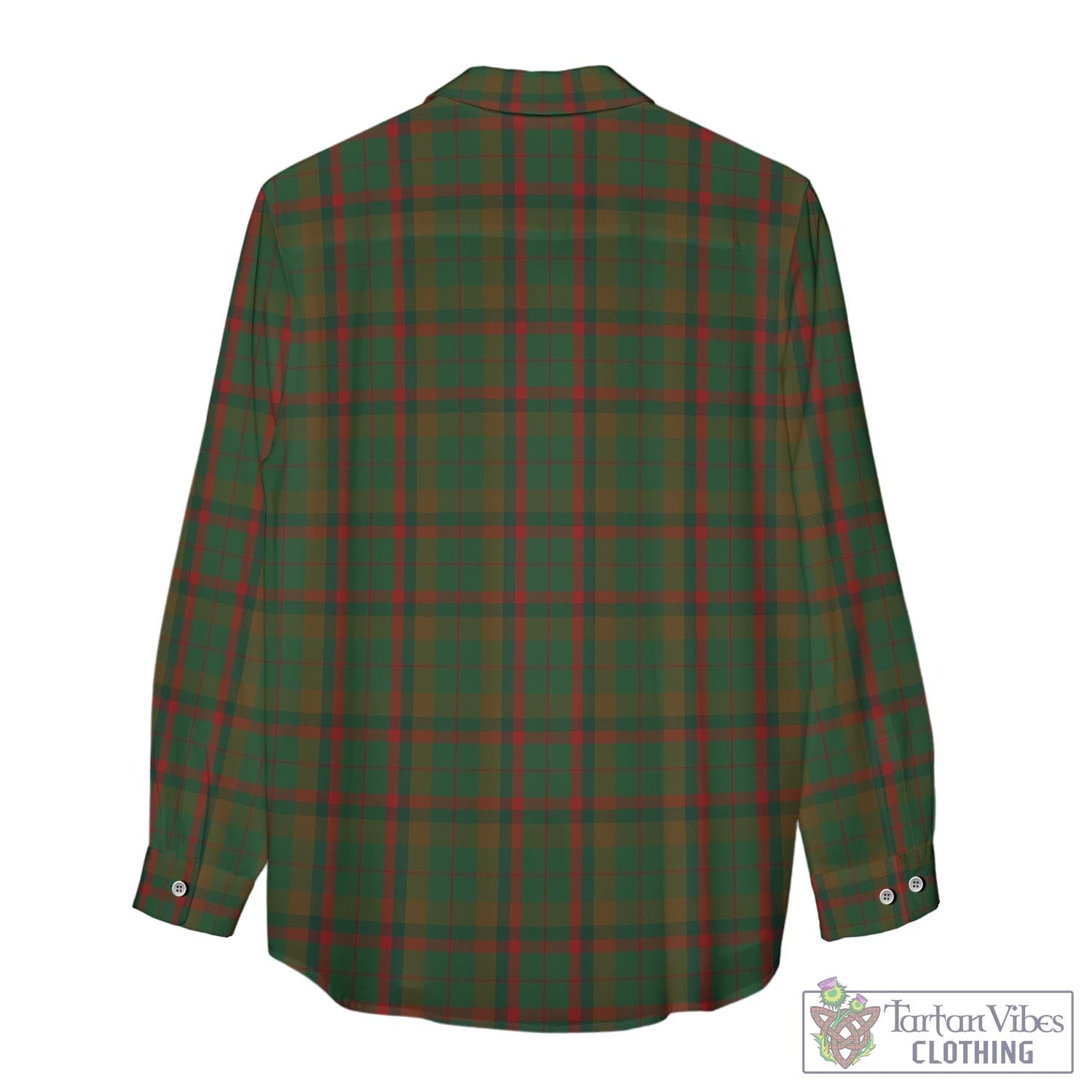 Tartan Vibes Clothing Macnaughton Hunting Tartan Womens Casual Shirt with Family Crest