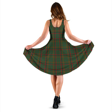 Macnaughton Hunting Tartan Sleeveless Midi Womens Dress