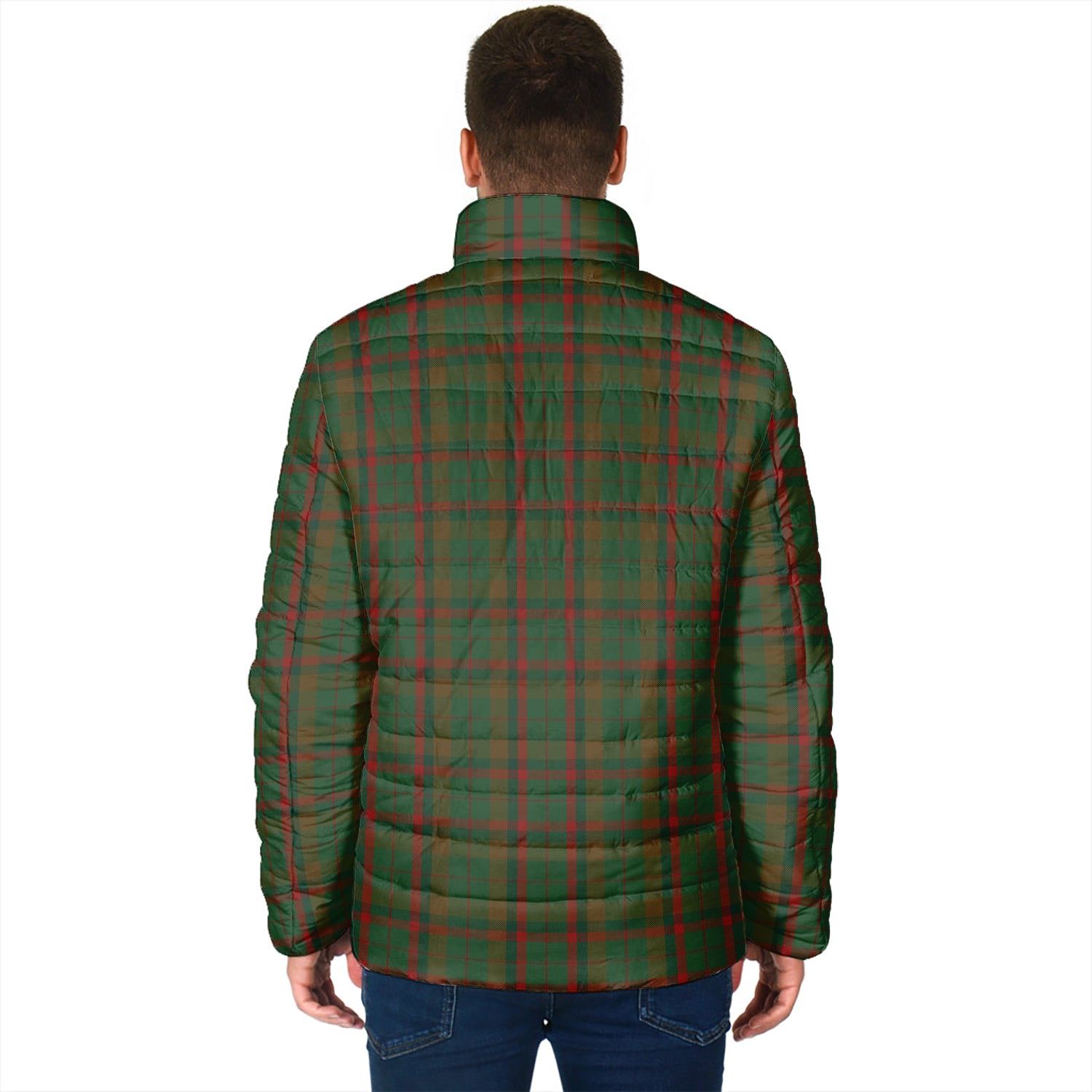 Macnaughton Hunting Tartan Padded Jacket with Family Crest - Tartanvibesclothing