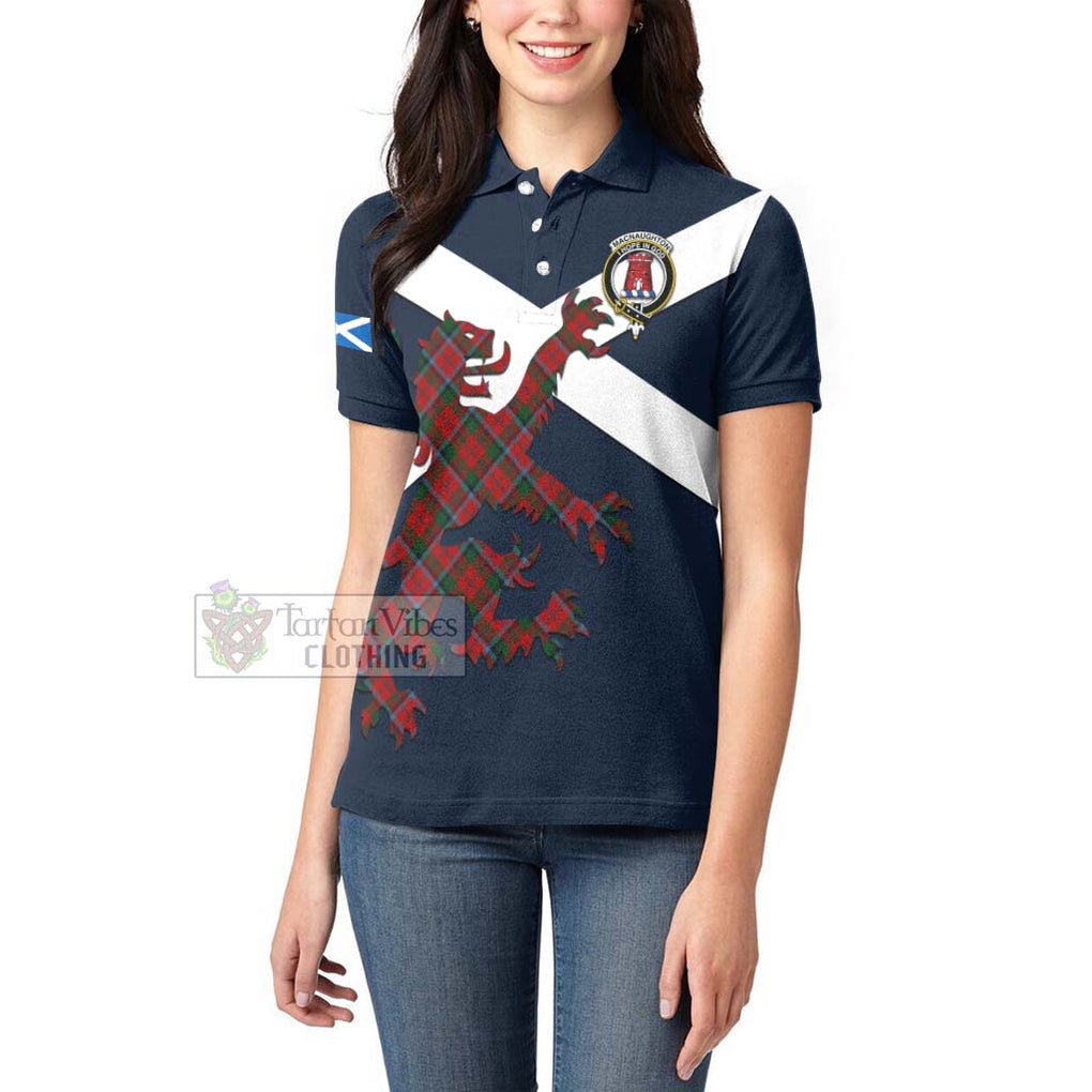 Tartan Vibes Clothing MacNaughton (McNaughton) Tartan Lion Rampant Women's Polo Shirt – Proudly Display Your Heritage with Alba Gu Brath and Clan Name