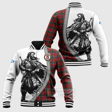 Tartan Vibes Clothing MacNaughton (McNaughton) Tartan Clan Crest Baseball Jacket with Highlander Warrior Celtic Style