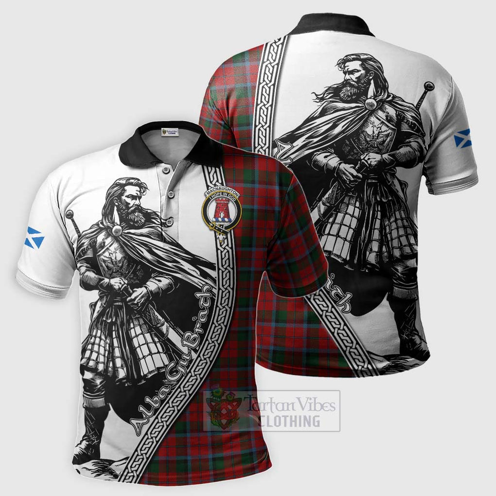 MacNaughton (McNaughton) Tartan Clan Crest Polo Shirt with Highlander Warrior Celtic Style Kid - Tartan Vibes Clothing