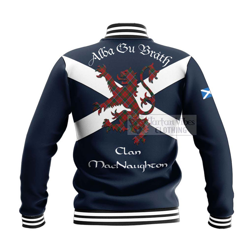 Tartan Vibes Clothing MacNaughton (McNaughton) Tartan Lion Rampant Baseball Jacket – Proudly Display Your Heritage with Alba Gu Brath and Clan Name