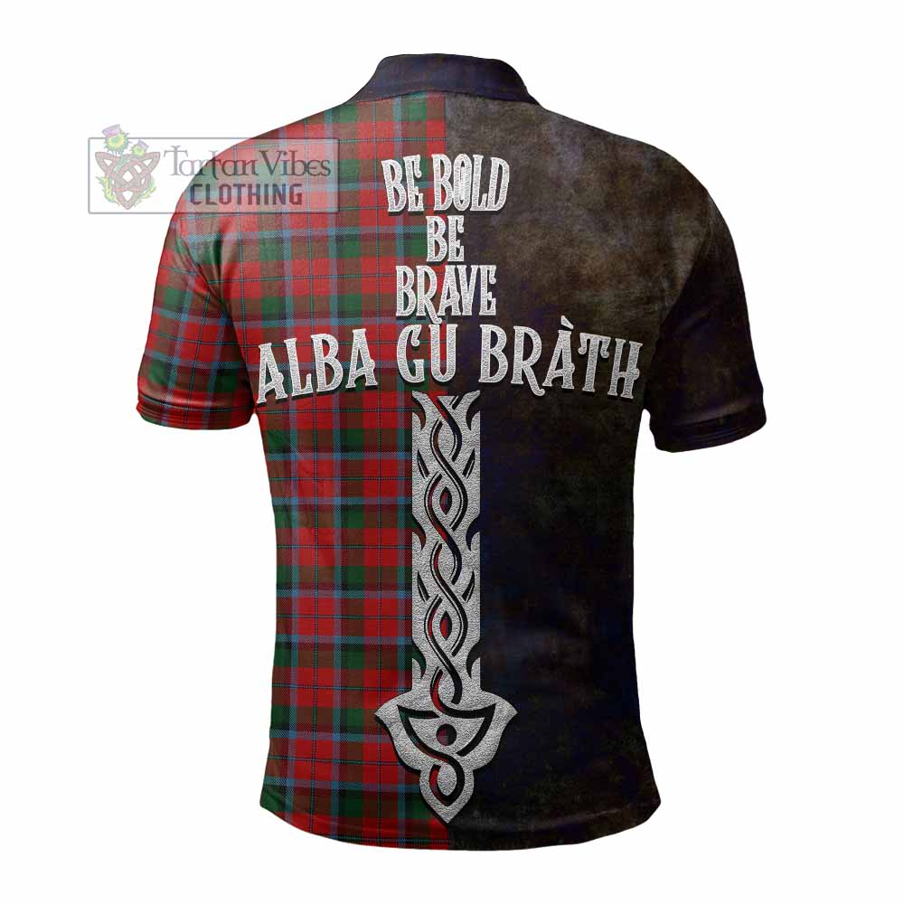 Tartan Vibes Clothing MacNaughton (McNaughton) Tartan Family Crest Polo Shirt Alba Gu Brath Be Brave Lion Ancient Style