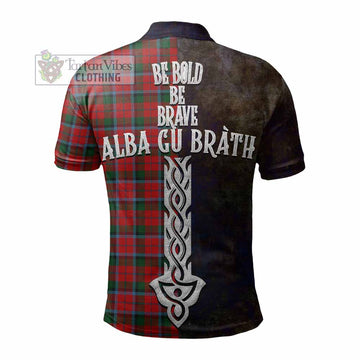 MacNaughton (McNaughton) Tartan Family Crest Polo Shirt Alba Gu Brath Be Brave Lion Ancient Style