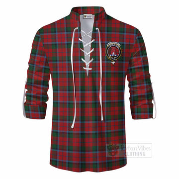 Tartan Vibes Clothing MacNaughton (McNaughton) Tartan Ghillie Kilt Shirt with Family Crest DNA In Me Style