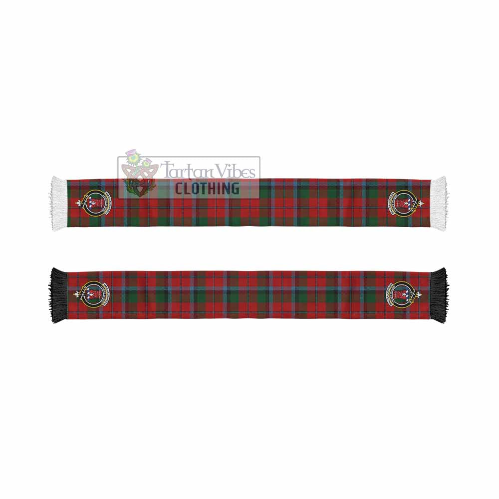 Tartan Vibes Clothing MacNaughton (McNaughton) Tartan Ruffneck Scarf with Family Crest
