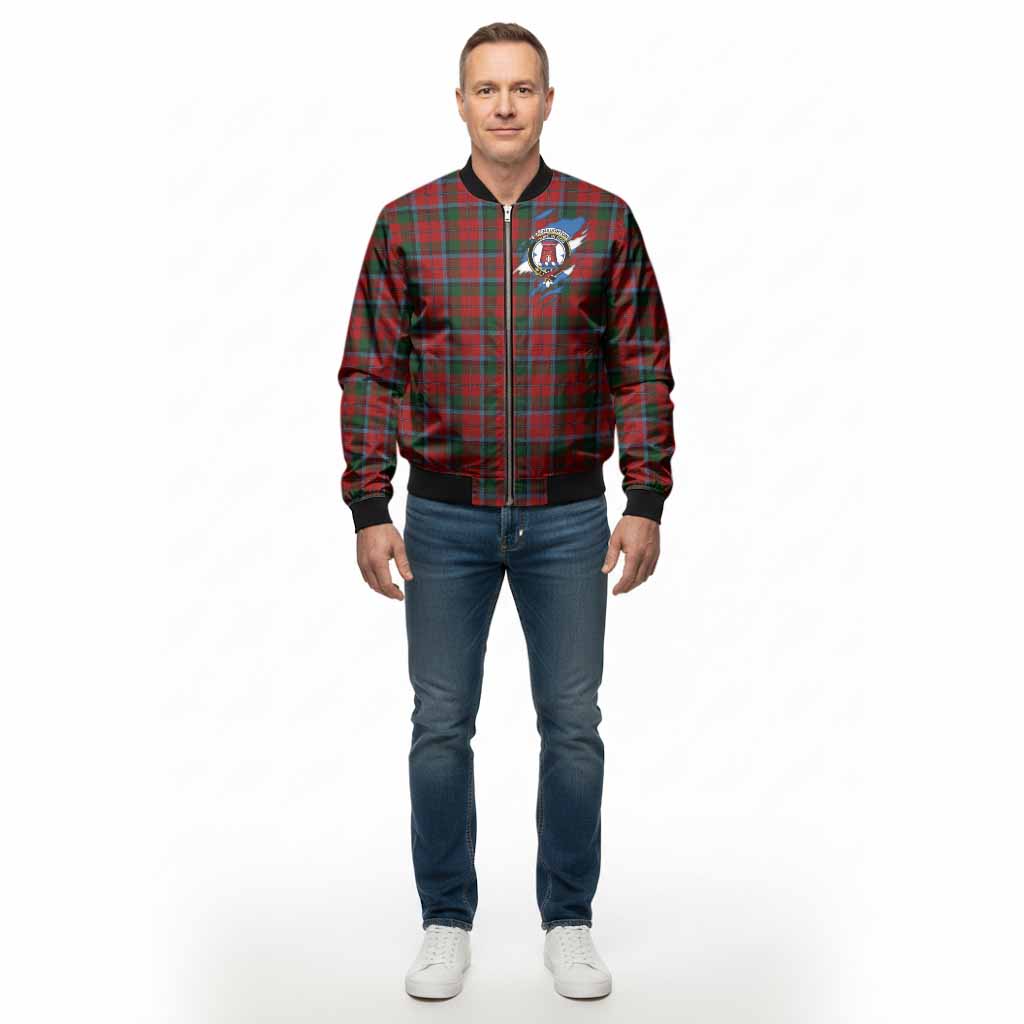 MacNaughton (McNaughton) Clan Crest In Me Tartan Bomber Jacket Scotland Flag Style