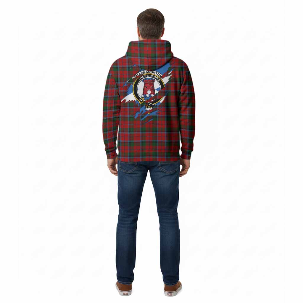 MacNaughton (McNaughton) Clan Crest In Me Tartan Cotton Hoodie Scotland Flag Style