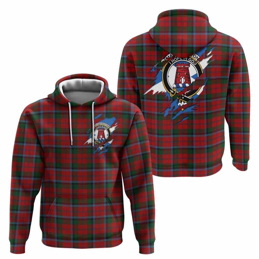 MacNaughton (McNaughton) Clan Crest In Me Tartan Hoodie Scotland Flag Style