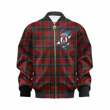 MacNaughton (McNaughton) Clan Crest In Me Tartan Kid Bomber Jacket Scotland Flag Style