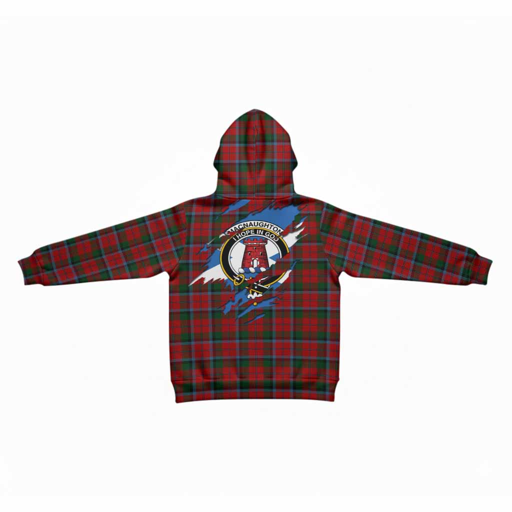 MacNaughton (McNaughton) Clan Crest In Me Tartan Kid Hoodie Scotland Flag Style