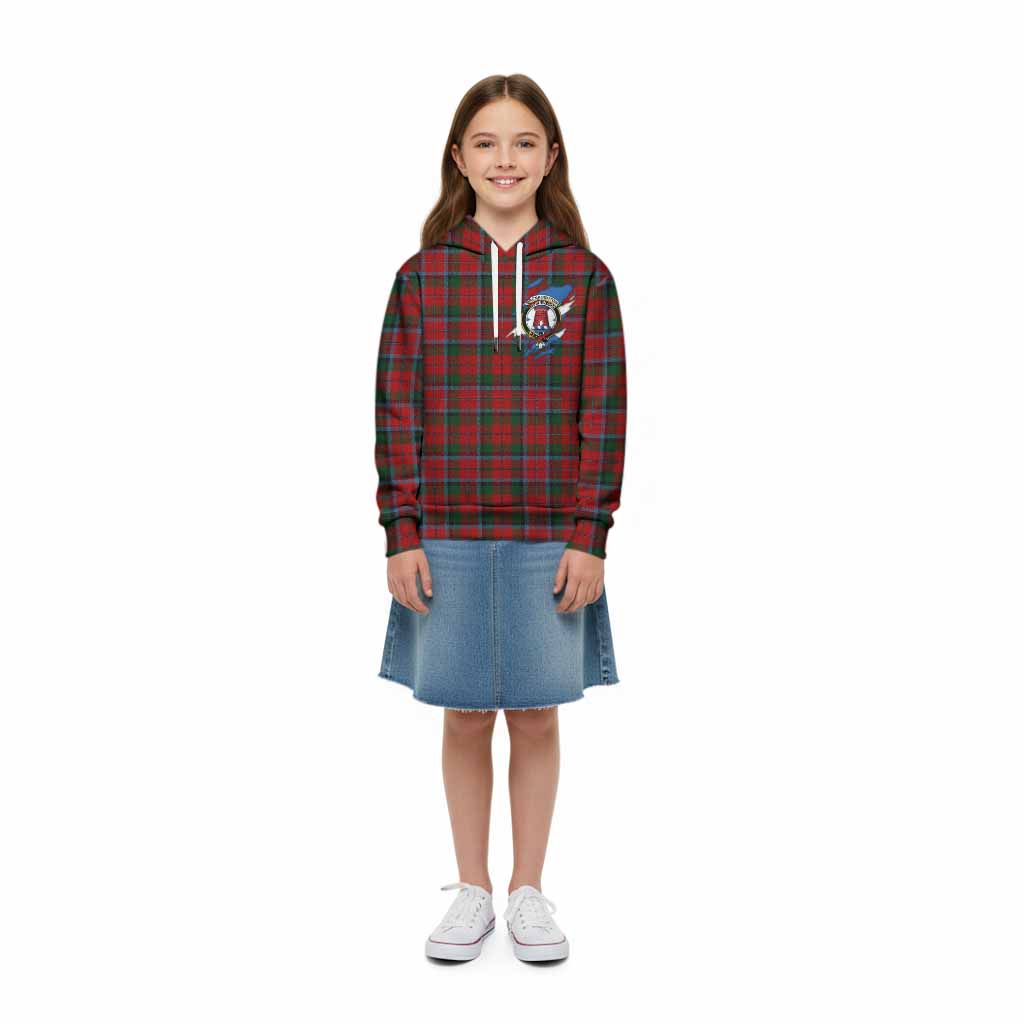 MacNaughton (McNaughton) Clan Crest In Me Tartan Kid Hoodie Scotland Flag Style