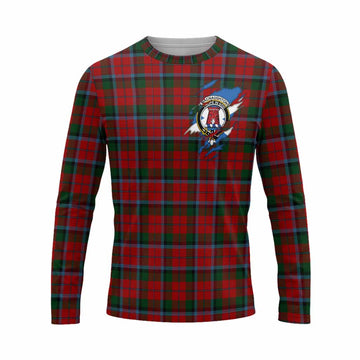MacNaughton (McNaughton) Clan Crest In Me Tartan Long Sleeve T-Shirt Scotland Flag Style