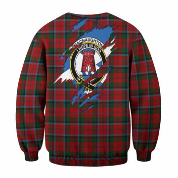 MacNaughton (McNaughton) Clan Crest In Me Tartan Sweatshirt Scotland Flag Style