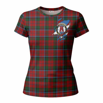 MacNaughton (McNaughton) Clan Crest In Me Tartan Women T shirt Scotland Flag Style