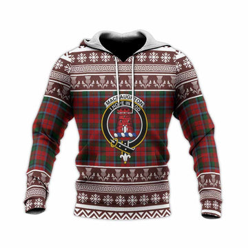 MacNaughton (McNaughton) Clan Tartan Christmas Knitted Hoodie with Family Crest