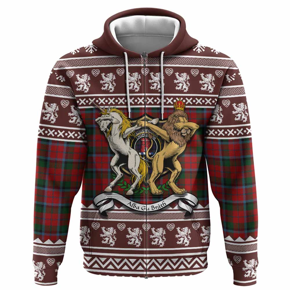 MacNaughton (McNaughton) Clan Tartan Crest Christmas Hoodie Coat of Arms Funny Style - Tartan Vibes Clothing