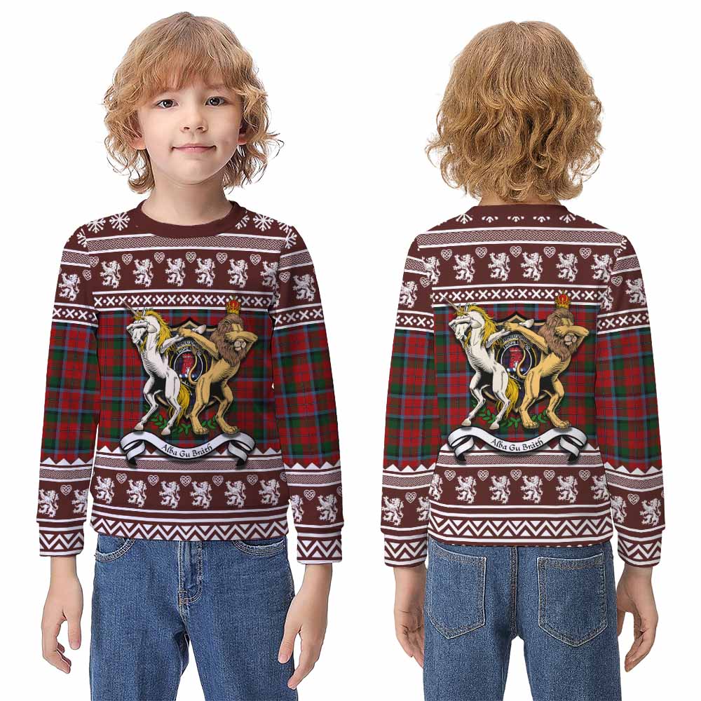 MacNaughton (McNaughton) Clan Tartan Crest Christmas Kid Ugly Sweatshirt Coat of Arms Funny Style - Tartan Vibes Clothing