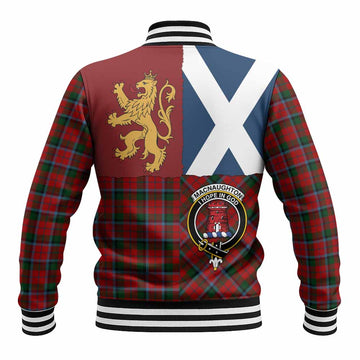 MacNaughton (McNaughton) Crest Tartan Baseball Jacket with Lion Rampant Saltire Style