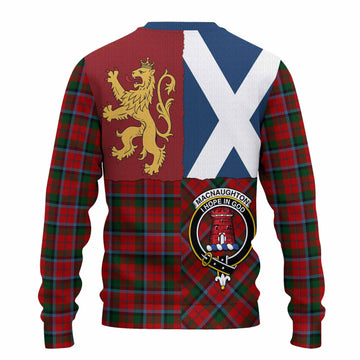 MacNaughton (McNaughton) Crest Tartan Knitted Sweater with Lion Rampant Saltire Style