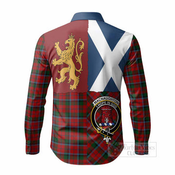 MacNaughton (McNaughton) Crest Tartan Long Sleeve Button Shirts with Lion Rampant Saltire Style