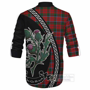 MacNaughton (McNaughton) Family Crest Tartan Ghillie Shirt Alba Thistle Inspired