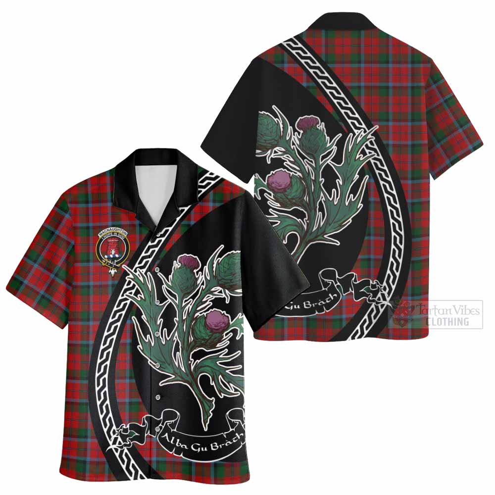 MacNaughton (McNaughton) Family Crest Tartan Hawaiian Shirt Alba Thistle Inspired - Tartan Vibes Clothing