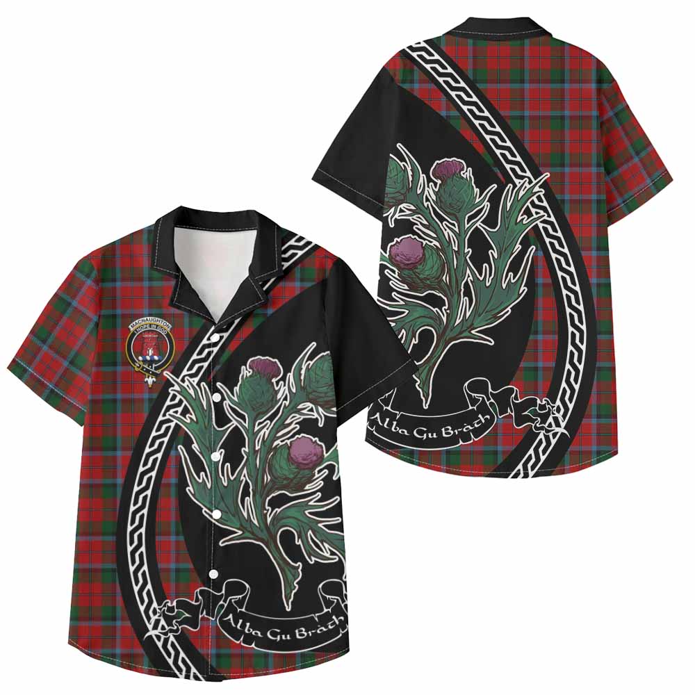 MacNaughton (McNaughton) Family Crest Tartan Kid Hawaiian Shirt Alba Thistle Inspired - Tartan Vibes Clothing